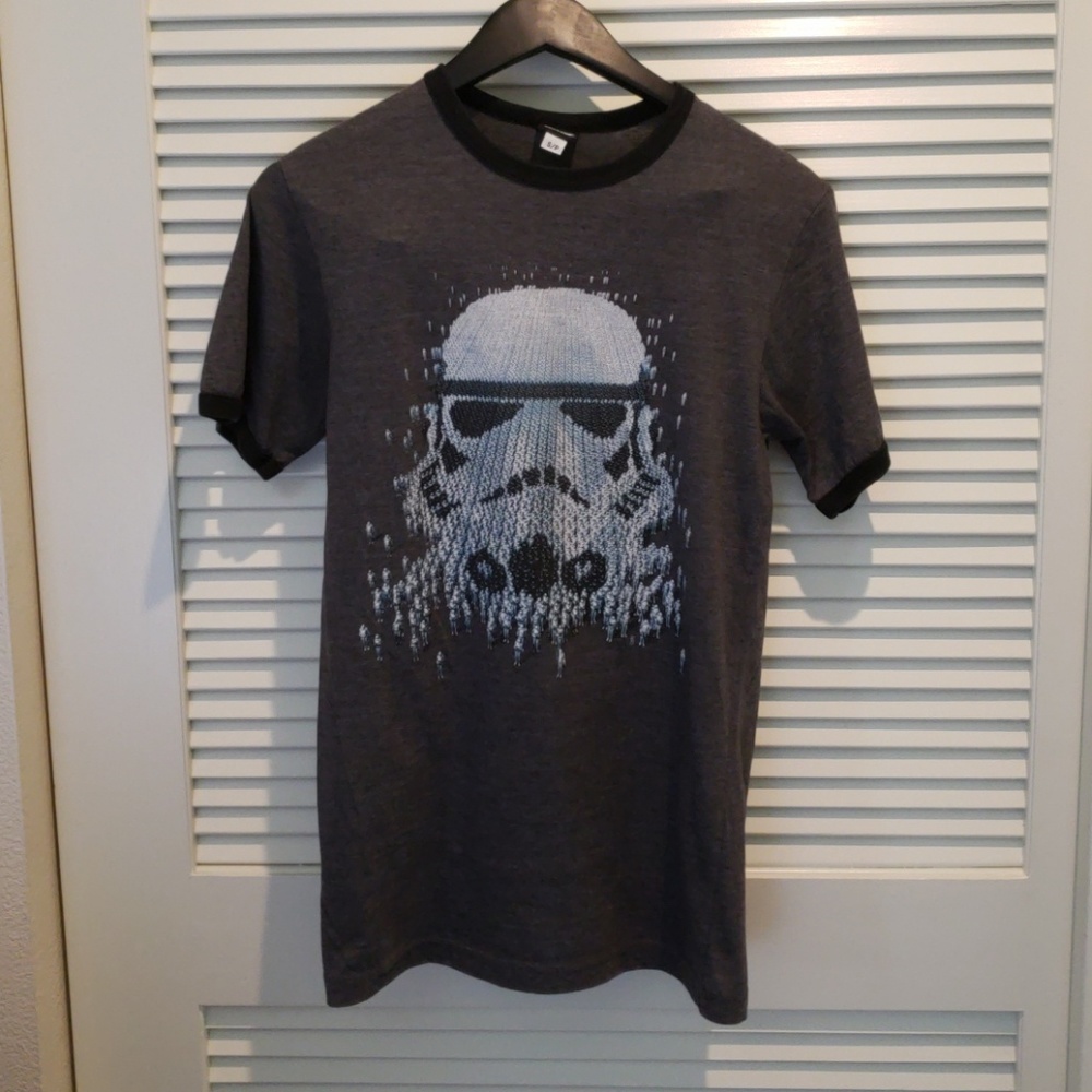 Uptick apparel grey printed starwars petite top